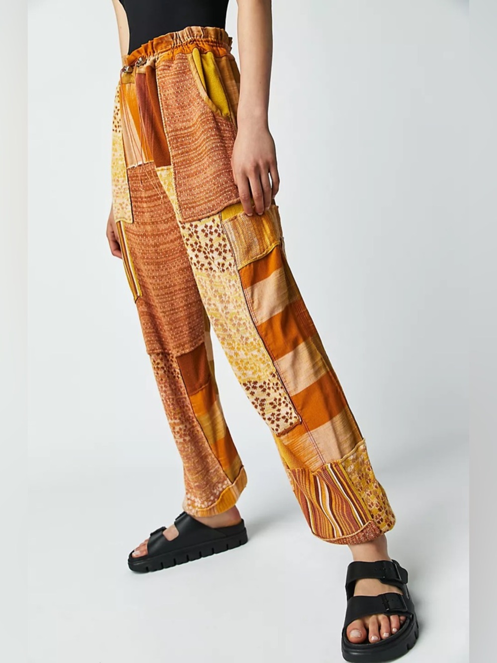 Free People Camille Patchwork Pants